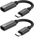 Micro USB to USB C Adapter,(2-Pack) Micro USB Female to USB Type C Male Convert Connector Fast Charging Compatible with Samsung Galaxy S23 S22 S21 S20 S10 S9 Note 10 9 8, LG V35 V30 G8 G7,Google,Moto