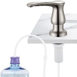 GAGALIFE Kitchen Sink Soap Dispenser Brushed Nickel, Under Sink Soap Dispenser with 40" Silicone Extension Tube Kit,Say Goodbye to Frequent Refills