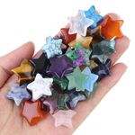 AWARDSEN 20 Pcs Crystals and Gemstones Star Healing Crystals Set Reiki Chakra Protection Polished Stones Meditation Energy Balancing Crystal