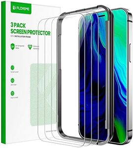 3 PACK iPhone 12 Pro iPhone 12 Max - Screen Protector 6.1 inch FLOVEME 2020 Toughened Tempered Glass Film Compatible with iPhone 12 Max iPhone 12 Pro Screen Protection With Easy Installation Frame