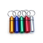 Aluminum Pill Box Case Bottle Holder Container Keychain (5)