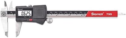 Starrett Stainless Steel Electronic Slide Caliper - 0-6" Range, .0005" Resolution, LCD Display, Fine Adjustment Thumb Wheel, in/mm Conversion - EC799A-6/150