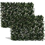 DOEWORKS Expandable Fence Privacy Screen for Balcony Patio Outdoor, 2PCS Faux Ivy Fencing Panel for Backdrop Garden Backyard Home Decorations