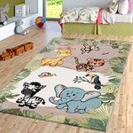 TT Home Wool Rug With Nordic-Look Pattern In Petrol, Size:80x150 cm