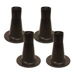 Bed Frame Feet Replacement | Sturdy Cone Shaped Legs | Set of 4 | Protect Your Floor by Changing Your Bed Wheels with These Bed Frame Glide | Dark Brown | Set of 4