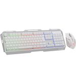 ZEBRONICS Transformer USB Gaming Keyboard & Mouse Combo,Braided Cable,Durable Al Body,Multimedia Keys & Gaming Mouse with 6 Buttons,Multi-Color LED Lights,High-Resolution Sensor with 3200 DPI(White)