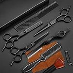 Professional Haircutting Scissors Set,Stainless Steel Barber Supplies Including Straight Shears, Thinning Shears, and Hair Thinning Knife MultiFunctional Salon Tools and Gifts for Friends and Family