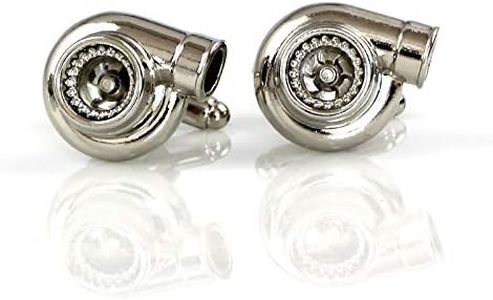 Maycom Turbo Cufflinks Sports Car Auto Part Model Turbocharger Cufflink Turbine Cuff Link Fashion men's shirt accessories, Metal, sphalerite