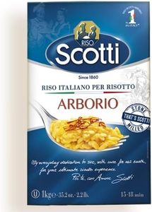 Riso Scotti, Arborio Risotto Rice, 2.2 lbs (1 kg), Superfino, Product of Italy, chef selected, gluten free, non-gmo, vacuumed packed