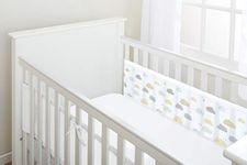 BreathableBaby Breathable Mesh Liner For Cot Beds — Covers 2 Sides — Classic — 3 mm — On Cloud Nine — 2 Panels — Non-Padded Single Layer — Safer Than a Crib Bumper — UK/EU Safety Tested