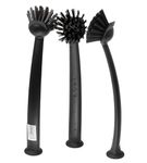 IKEA RINNIG Dish Brush Dark Grey - Set of 3