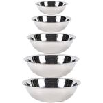 Vollrath Economy Mixing Bowl Set of 5 pcs (0.75, 1.5, 3, 4 & 5-Quart, Stainless Steel)