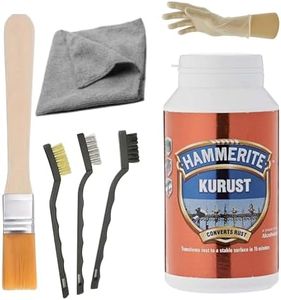 Ultimate Rust Treatment Bundle - Hammerite Kurust Blister 90ml, 3 Wire Brushes, Paintbrush, JBL Disposable Gloves, Micro Fibre Cloth - Rust Converter for Cars, Bikes, and More