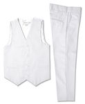 Johnnie Lene Boys Formal Vest and Pants Set #JL42 - White - 20