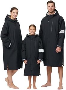 Owntop Warm Waterproof Swim Parka Warm Swim Parka Kid Youth Adult- Oversized Windproof Surf Poncho- Changing Robe Men and Women