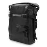 ROYAL ENFIELD TRU DRY WP ROLL TOP Bag | Capacity: 25L | PU coated Tarpoline outer material | Seam sealed waterproof zippers | Shoulder support system | Adjusters for outer compartment | BLACK