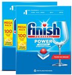 Finish Dishwasher Tablets Powerball Lemon 100 Tablets (Pack of 2)