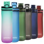 Opard Sports Water Bottle, 500ml / 600ml / 1000ml BPA Free Non-Toxic Tritan Plastic Drinking Bottle with Leak Proof Flip Top Lid for Gym, Outdoor, School, Work