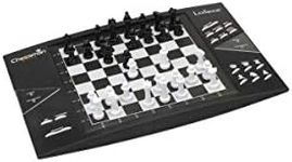 Lexibook CG1300 Chessman Elite, Interactive Electronic Chess Game, 64 Levels of Difficulty, LEDs, Battery Powered or 9V Adapter, Black/White, 1 Player