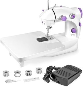 JNBGTU Small Sewing Machine for Kids & Beginners, Mini Electric Sewing Machine - Dual Power Modes, Dual Control and LED Lighting, Portable, Perfect for DIY, Home Use, and Crafts