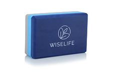 WiseLife Blue Grey Pro Yoga Block | Yoga Brick (Pack of 1, Extra Large Size), High Density Premium TPE Foam Material, Soft Surface, Triple Layer for Optimum Balance, Support & Cushion