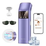 Triple-Pulse IPL Laser Hair Removal,12cm² Large Sapphire 37°F Ice-Cooling for Women and Men, Smart AI Laser Hair Removal Device, 7 Modes and 5 Energy Levels Painless Permanent Hair Removal