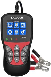 SAZDOLN BT900 Car-Battery-Tester 6V 8V 12V, Automotive 100-2000CCA Battery-Load-Tester Analyzer, Digital Auto Battery Analyzer for Car Truck Marine Motorcycle SUV Boat,Black 