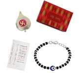 El Regalo 1st Rakhi for Baby Brother - Nazaria Rakhis for 1st Rakhi for Little Brother/Niece/Nephew with shagun, Message Card in Rakhi Gift Box (Evil Eye Nazaria Rakhi) For Unisex Adult