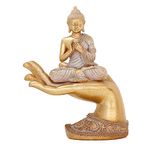 Buddha Statue for Home Decor Gold 8.7"- Buddha Statues for Zen Decor - Buddha Statue Large for Spiritual-Buddha Decor for Living Room-Buda–Indoor Buddha Gift for Relaxation, Meditation or Shrine