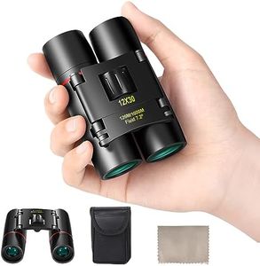 POLDR 12X30 Compact Binoculars with Large Eyepiece, Small Lightweight Binoculars for Adults Kids, Pocket Mini Binoculars for Bird Watching Traveling Opera Sports Games Sightseeing