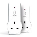 STATUS Remote Control Socket White Remote Control Plug UK Pack of 2 SREMSOC2PK3, packaging may vary