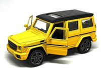 Toy Star Metal Toy Car Suv G Wagon With Openable Doors, High Speed Car With Pull Back, Openroof Dual Tone Thar Jeep Car For Kids. (Size 1:32).,Yellow