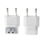 WOVTE US to Europe Plug Converter Travel Charger Adapter for Apple iBook MacBook White Pack of 2