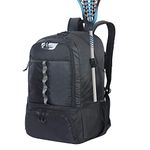 G GATRIAL Lacrosse Backpack Extra Large Field Hockey Bag Holds All Lacrosse Equipment Two Stick Holders and Separate Cleats Compartment Black