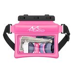 MoKo Waterproof Phone Pouch Fanny Pack, Floating Dry Bag for Swimming Kayaking Snorkeling, Compatible with iPhone 14 13 12 11 Pro Max X/Xr/Xs Max, Galaxy S21 Ultra/S9/Note 10 Plus, Magenta