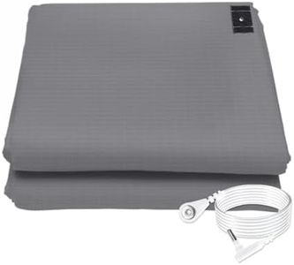 NIULAFR Grounding Sheet Kit, Grounding Flat sheet with 15ft US Grounding Cable, Fits All Bed Sizes, Organic Cotton&Silver Fiber,100% Conductive Grounding Mat for Better Sleep (California king), Gray