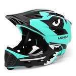 Lixada Kids Full Face Helmet Detachable Full Face Kids Bike Helmet Children Sports Safety Helmet for Cycling Skateboarding Roller Skating