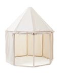 Wonder Space Large Minimal Indian Playhouse Kids Play Tent - Sturdy Durable Thick PVC Natural Canvas Indoor Outdoor Teepee Play House - Neutral Beige Color for Children Boys & Girls, 53'' x 56''