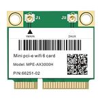 Teday MPE-AX3000 Wi-Fi 6 Wireless Dual Band 2974Mbps Half Mini PCI-E Network WLAN WiFi Card Bluetooth 5.0,802.11ax/ac 2.4Ghz/5G Adapter MU-MIMO,OFDMA,Windows 10 (64bit)