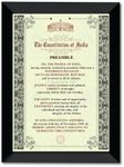 PEACOCKRIDE I Matte Frame I Preamble of Indian Constitution Premium Wall Frame Pack of 1 Multicolour A3, Matte Frame