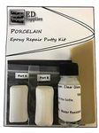 Porcelain Baths, Sinks, Toilets & Shower Trays Epoxy Repair Putty Kit – Repairs Chips, Deep Cracks & Defects. (White)