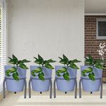 D&V ENGINEERING - Creative in innovation Metal Single Ring Pot stand/Plant stand/Matka Holder for Home/garden/Balcony Decor (19 cm Ring Dia,15 cm Height - Set of 4)