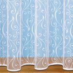 John Aird Scroll Design Net Curtain - Sold By The Metre - (Drop: 48" (122cm))