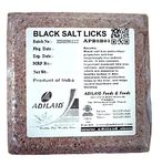 ADILAID Premium Black Salt Lick Block for Goat & Sheep (Pack of 1 Block) 800Gms