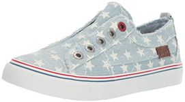 Blowfish Women's Play Sneaker ice Star Print Denim, 8.5 M US