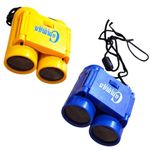 JNiL Binocular for Kids-Telescope Bird Watching. Pocket Size Mini Binoculars for Kids Compact Folding Games (Pack of 2) (Blue-Yellow)