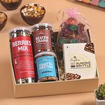 Omay Foods Flavor Delights Gift Box|Snacks, Chocolate|Gifts For Employees|Personal Gift Box|Healthy Roasted Snacks|Gifts For Birthday, Anniversary|Eid Mubarak Gift Hamper|Ramadan Gift|Eid Gift Box