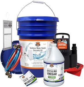 Chromex Tankless Water Heater Flush Kit with Concentrated Vinegar, Dilutes to 4 Gallons and 1/6HP Extra Strength Pump