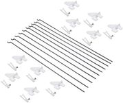 FPVDrone 10PCS 1.2mmx20cm RC Steel Pushrod Parts + 10PCS Nylon Micro Control Horns 35mmx15mm 4 Holes for RC Airplane Plane DIY Parts