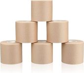 6 Pieces Foam Underwrap Bandage Sports Pre- wrap Foam Athletic Tape Sports Tape for Ankles Wrists Hands and Knees, 2.75 in x 30 Yards (Beige)